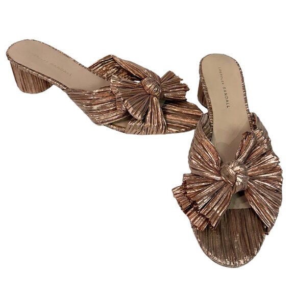 $395 Loeffler Randall rose gold mules size 11 / eu 42 - Picture 7 of 7